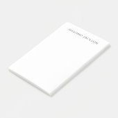 Eigen Naam Calligrafie Chic Eenvoudig Zwart Wit Post-it® Notes (Schuin)