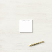 Eigen Naam Calligrafie Chic Eenvoudig Zwart Wit Post-it® Notes (Op bureau)