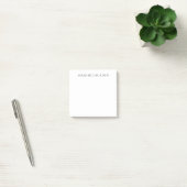 Eigen Naam Calligrafie Chic Eenvoudig Zwart Wit Post-it® Notes (Kantoor)