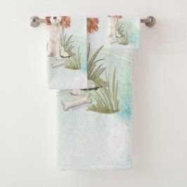 Eigen naam Cavalier King Charles Spaniel Pet Dog Bad Handdoek