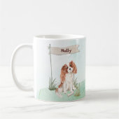 Eigen naam Cavalier King Charles Spaniel Pet Dog Koffiemok (Links)