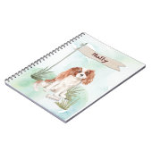 Eigen naam Cavalier King Charles Spaniel Pet Dog Notitieboek (Linkerzijde)