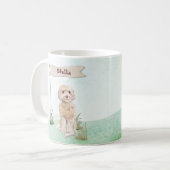 Eigen naam Champagne Cockapoo Pet Dog Koffiemok (Voorkant links)