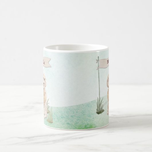 Eigen naam Champagne Cockapoo Pet Dog Koffiemok (Center)