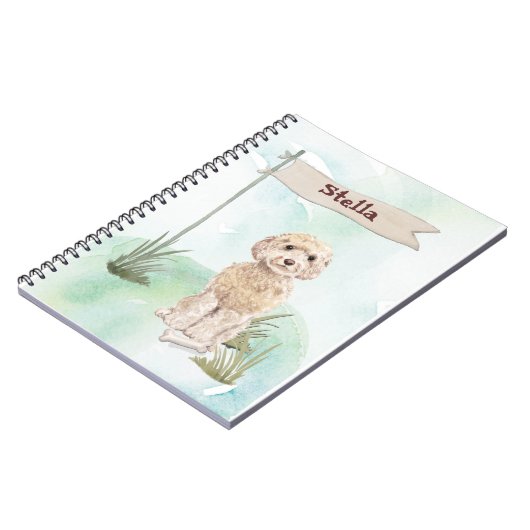 Eigen naam Champagne Cockapoo Pet Dog Notitieboek (Linkerzijde)