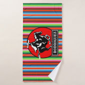 Eigen naam Charro Horse Spaanse Mexicaanse Serape Badhanddoek (Badhanddoek)
