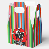 Eigen naam Charro Horse Spaanse Mexicaanse Serape Bedankdoosjes (Geopend)