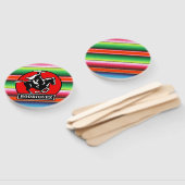 Eigen naam Charro Horse Spaanse Mexicaanse Serape Handwaaier (Niet-gemonteerd)