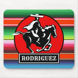 Eigen naam Charro Horse Spaanse Mexicaanse Serape Muismat