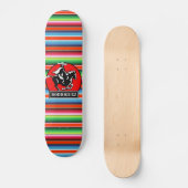 Eigen naam Charro Horse Spaanse Mexicaanse Serape Persoonlijk Skateboard (Voorkant)