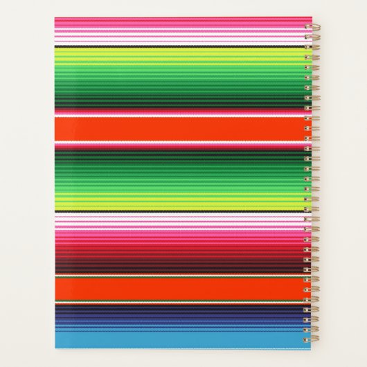 Eigen naam Charro Horse Spaanse Mexicaanse Serape Planner (Achterkant)