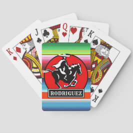 Eigen naam Charro Horse Spaanse Mexicaanse Serape Pokerkaarten