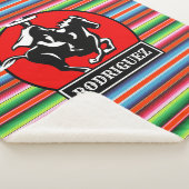 Eigen naam Charro Horse Spaanse Mexicaanse Serape Sherpa Deken (3/4)