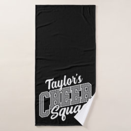 Eigen naam Cheerleader School Varsity Cheer Squad Bad Handdoek