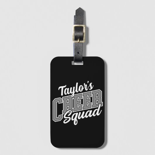 Eigen naam Cheerleader School Varsity Cheer Squad Bagagelabel (Voorkant (verticaal))