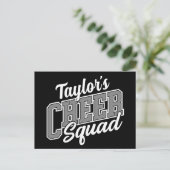 Eigen naam Cheerleader School Varsity Cheer Squad Briefkaart (Staand voorkant)