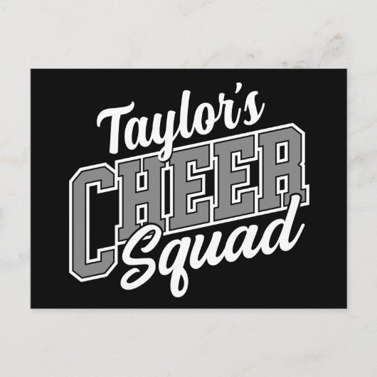 Eigen naam Cheerleader School Varsity Cheer Squad Briefkaart (Voorkant)