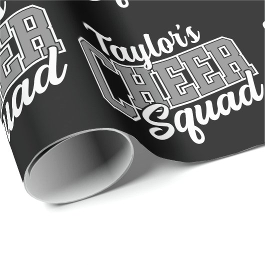 Eigen naam Cheerleader School Varsity Cheer Squad Cadeaupapier (Rol Hoek)