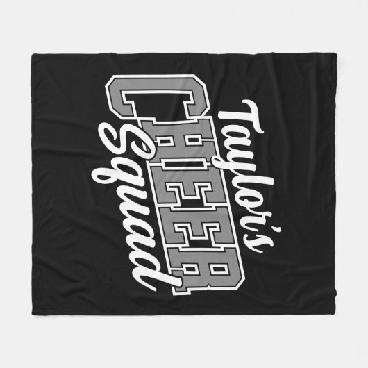 Eigen naam Cheerleader School Varsity Cheer Squad Fleece Deken (Voorkant (Horizontaal))