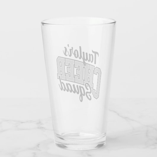 Eigen naam Cheerleader School Varsity Cheer Squad Glas (Achterkant)