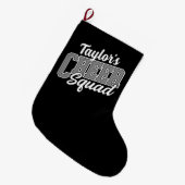 Eigen naam Cheerleader School Varsity Cheer Squad Grote Kerstsok (Voorkant (Hangend))