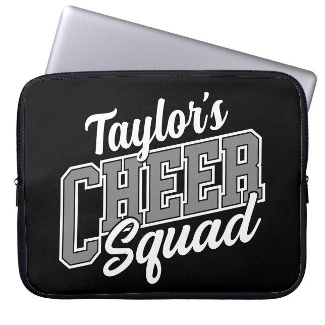 Eigen naam Cheerleader School Varsity Cheer Squad Laptop Sleeve (Voorkant)