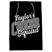 Eigen naam Cheerleader School Varsity Cheer Squad Medium Cadeauzakje (Voorkant)