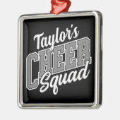 Eigen naam Cheerleader School Varsity Cheer Squad Metalen Ornament (Links)