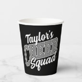 Eigen naam Cheerleader School Varsity Cheer Squad Papieren Bekers (Voorkant)