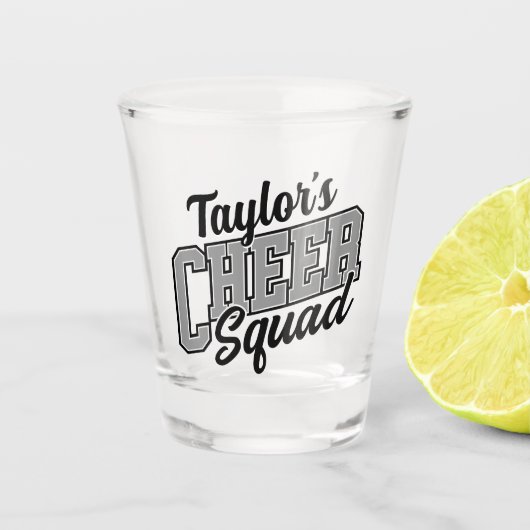 Eigen naam Cheerleader School Varsity Cheer Squad Shot Glas (Voorkant)
