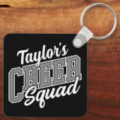 Eigen naam Cheerleader School Varsity Cheer Squad Sleutelhanger (Achterkant)