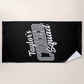 Eigen naam Cheerleader School Varsity Cheer Squad Strandlaken (Voorkant)