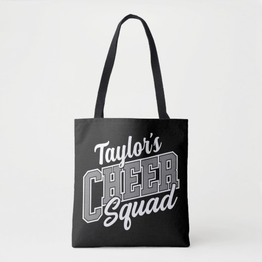 Eigen naam Cheerleader School Varsity Cheer Squad Tote Bag (Voorkant)