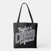 Eigen naam Cheerleader School Varsity Cheer Squad Tote Bag (Achterkant)