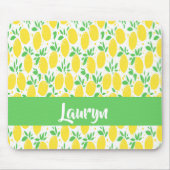 Eigen naam citroenpatroon muismat (Voorkant)