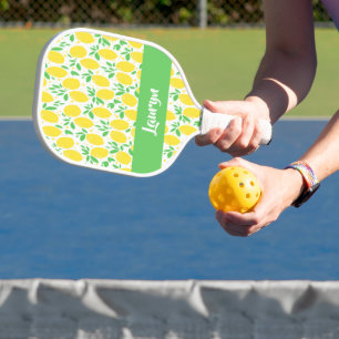 Eigen naam citroenpatroon pickleball paddle