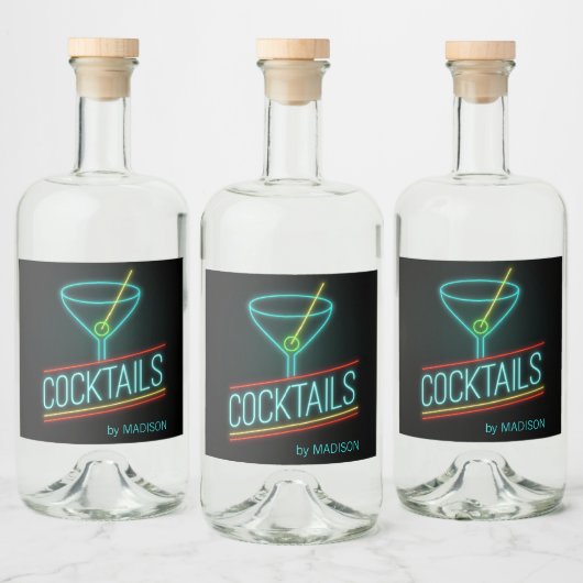 Eigen naam COCTAILS-labelset Likeurfles Etiket (Flessen)