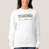 Eigen naam — Colorful Teacher Apprecits — cadeautj Trui (Voorkant)