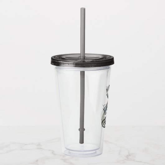 Eigen naam Cowboy Revolver Pistool Whiskey Saloon Acryl Drinkbeker (Rechts)