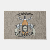 Eigen naam Cowboy Revolver Pistool Whiskey Saloon Deurmat (Voorkant)