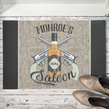 Eigen naam Cowboy Revolver Pistool Whiskey Saloon
