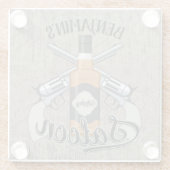 Eigen naam Cowboy Revolver Pistool Whiskey Saloon Glazen Onderzetter (Achterkant)