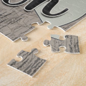 Eigen naam Cowboy Revolver Pistool Whiskey Saloon Legpuzzel (Zijkant)