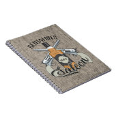 Eigen naam Cowboy Revolver Pistool Whiskey Saloon Notitieboek (Rechterzijde)