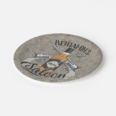 Eigen naam Cowboy Revolver Pistool Whiskey Saloon Papieren Bordje (Gekanteld)