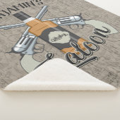 Eigen naam Cowboy Revolver Pistool Whiskey Saloon Sherpa Deken (3/4)