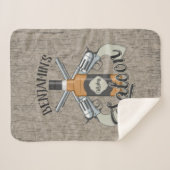 Eigen naam Cowboy Revolver Pistool Whiskey Saloon Sherpa Deken (Voorkant (horizontaal))