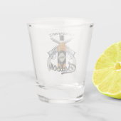 Eigen naam Cowboy Revolver Pistool Whiskey Saloon Shot Glas (Achterkant)