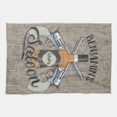 Eigen naam Cowboy Revolver Pistool Whiskey Saloon Theedoek (Horizontaal)