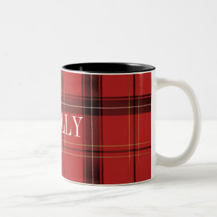 Eigen naam Cozy Red Pset/Tartan Holiday Mok